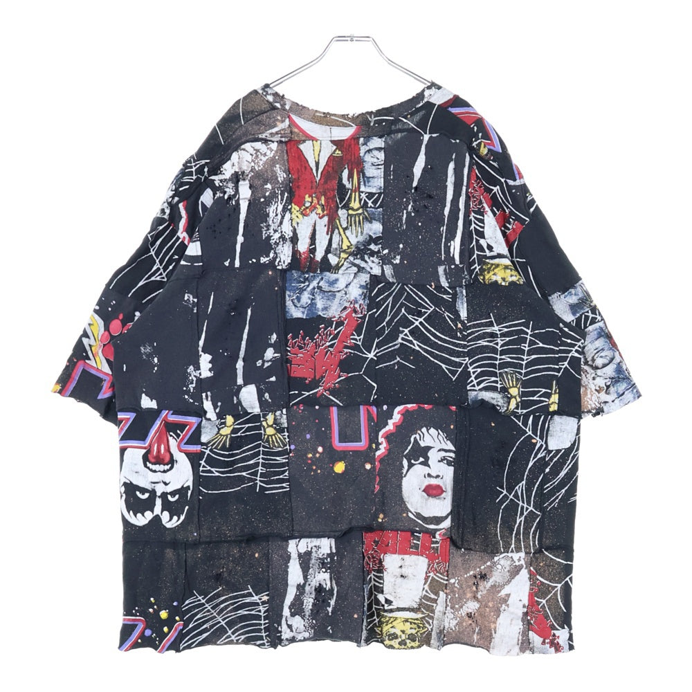 ZAC∴VARGAS(ザックバルガス) パッチワーク ダメージ加工 ショートスリーブカットソー 半袖Tシャツ マルチカラー