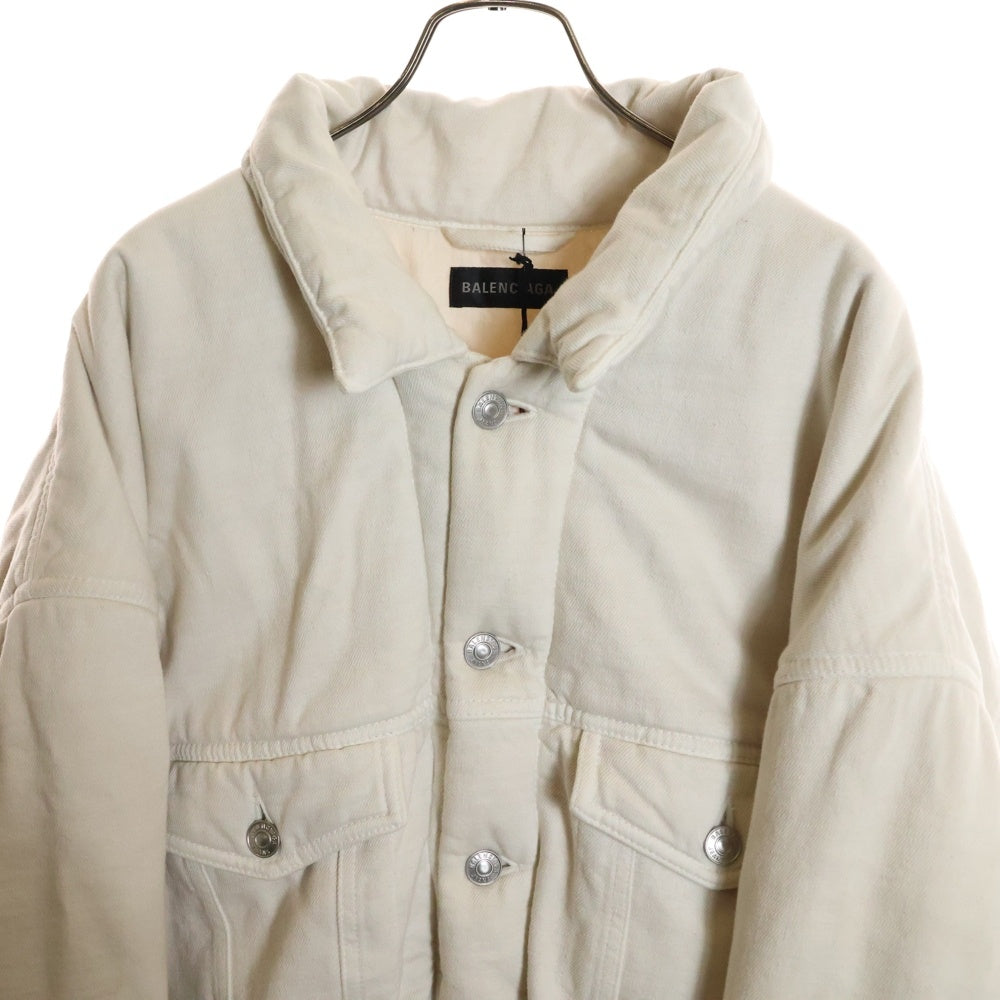 BALENCIAGA(バレンシアガ) 22AW PADDING DENIM JACKET オーバーサイズド パディング デニムジャケット ホワイト 681689