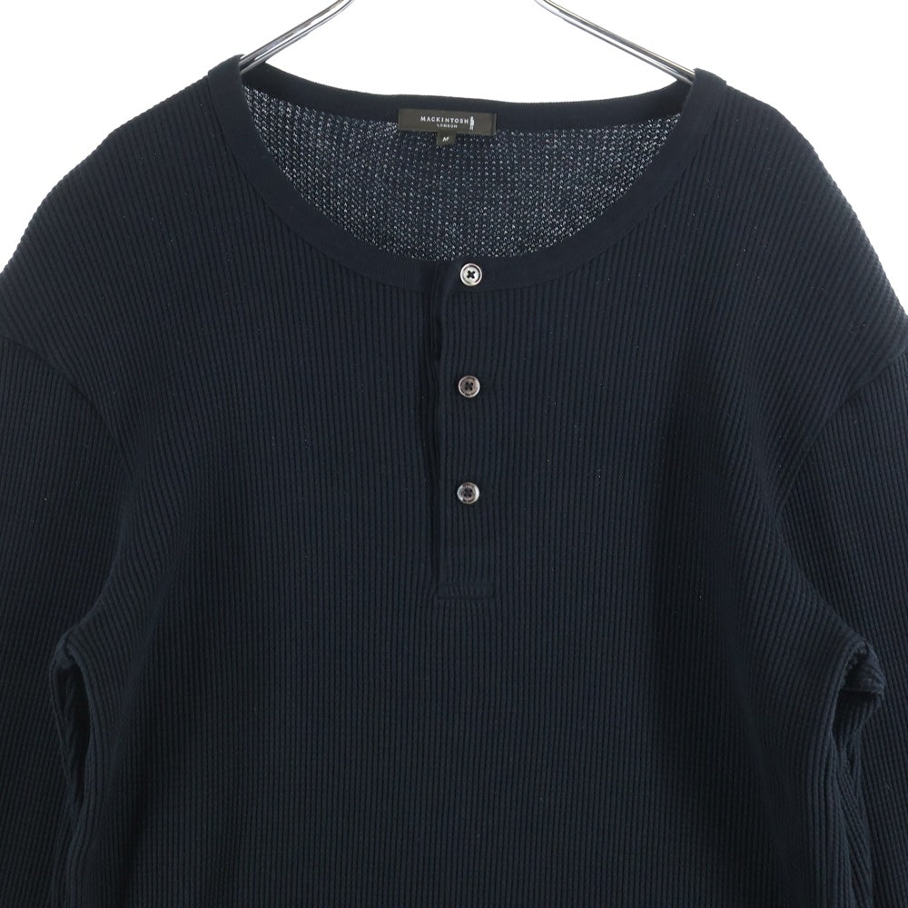 MACKINTOSH(マッキントッシュ) ヘンリーネック サーマル長袖Tシャツ カットソー ブラック