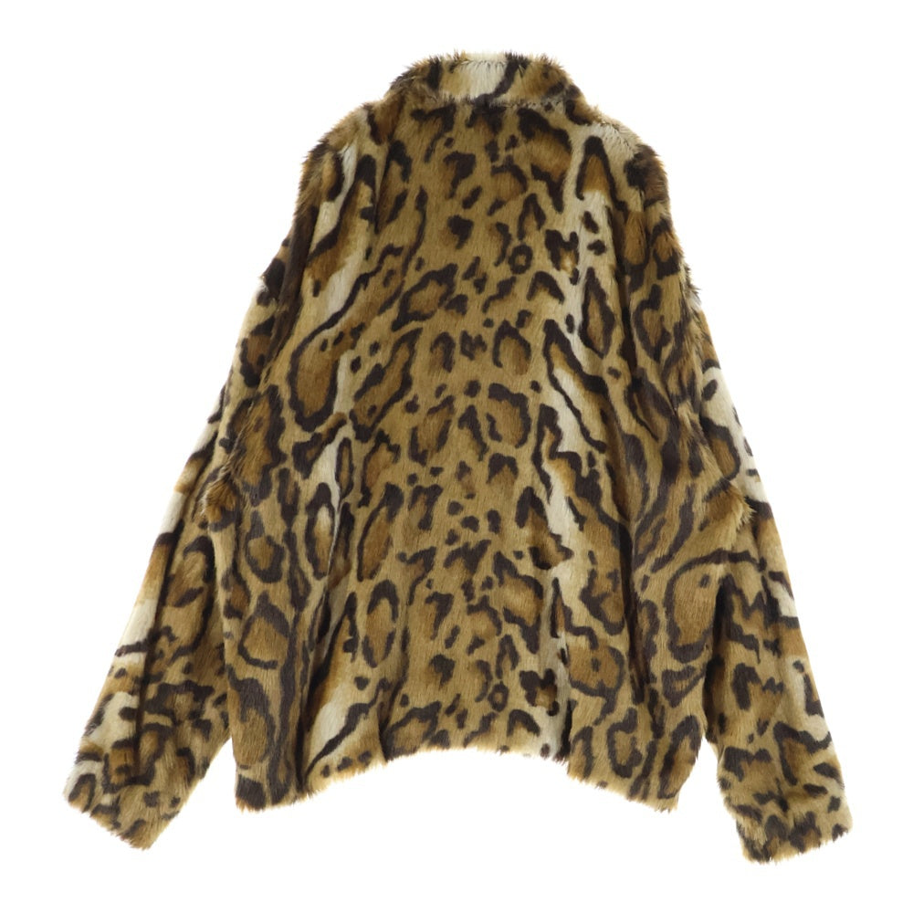 JUSTDON(ジャストドン) 19AW JUNGLE SHIRT JACKET ジャングルシャツジャケット フェイクファー レオパード柄ジャケット ブラウン
