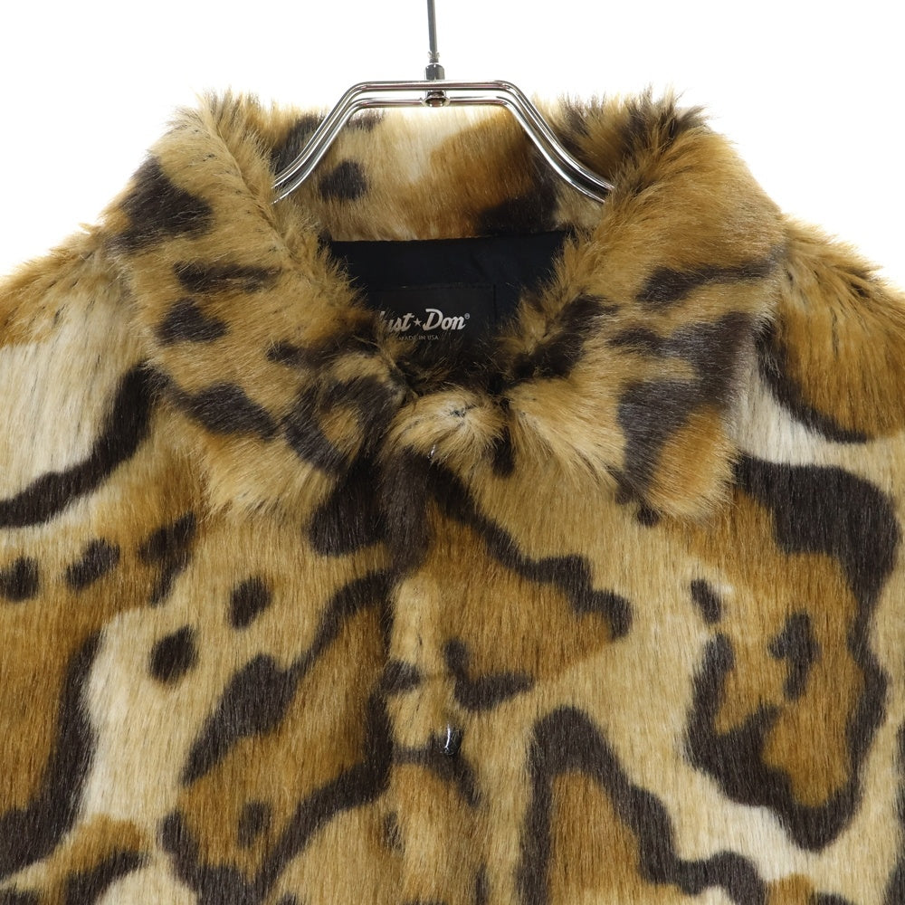 JUSTDON(ジャストドン) 19AW JUNGLE SHIRT JACKET ジャングルシャツジャケット フェイクファー レオパード柄ジャケット ブラウン
