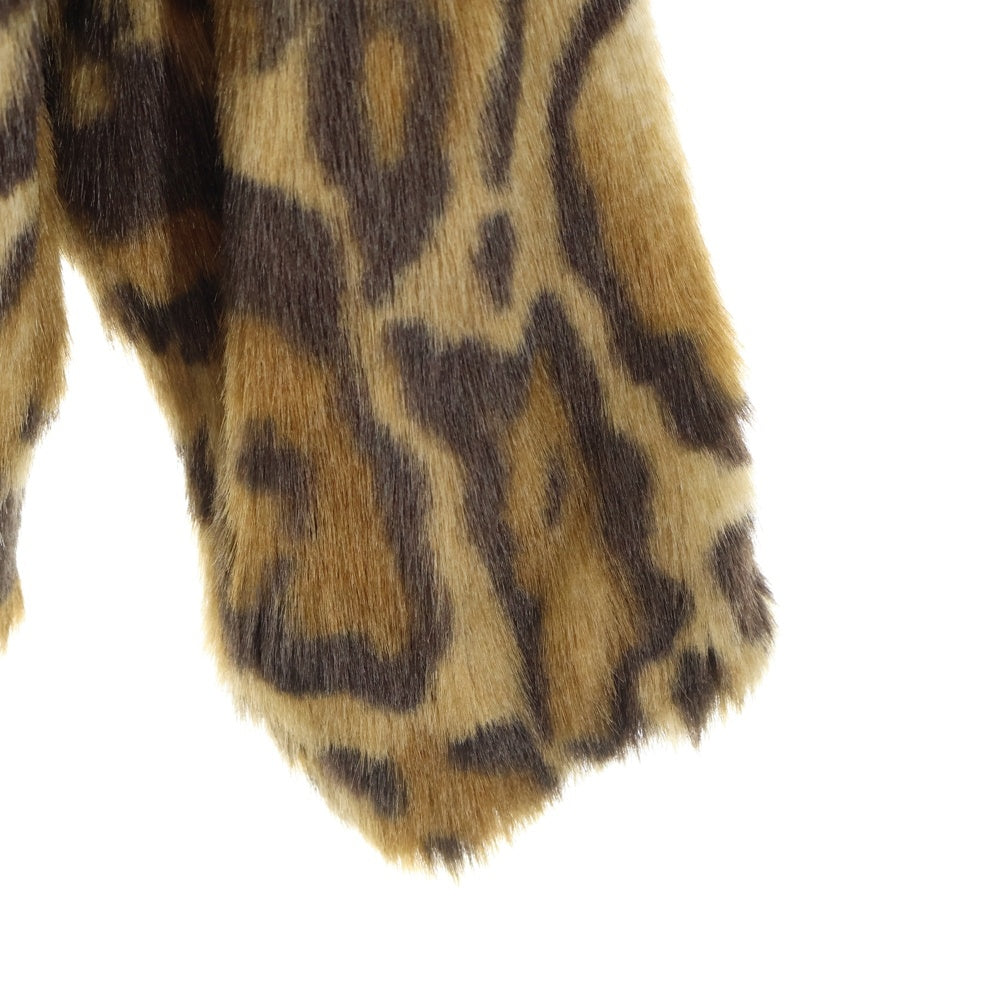 JUSTDON(ジャストドン) 19AW JUNGLE SHIRT JACKET ジャングルシャツジャケット フェイクファー レオパード柄ジャケット ブラウン