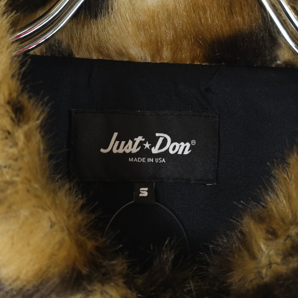 JUSTDON(ジャストドン) 19AW JUNGLE SHIRT JACKET ジャングルシャツジャケット フェイクファー レオパード柄ジャケット ブラウン