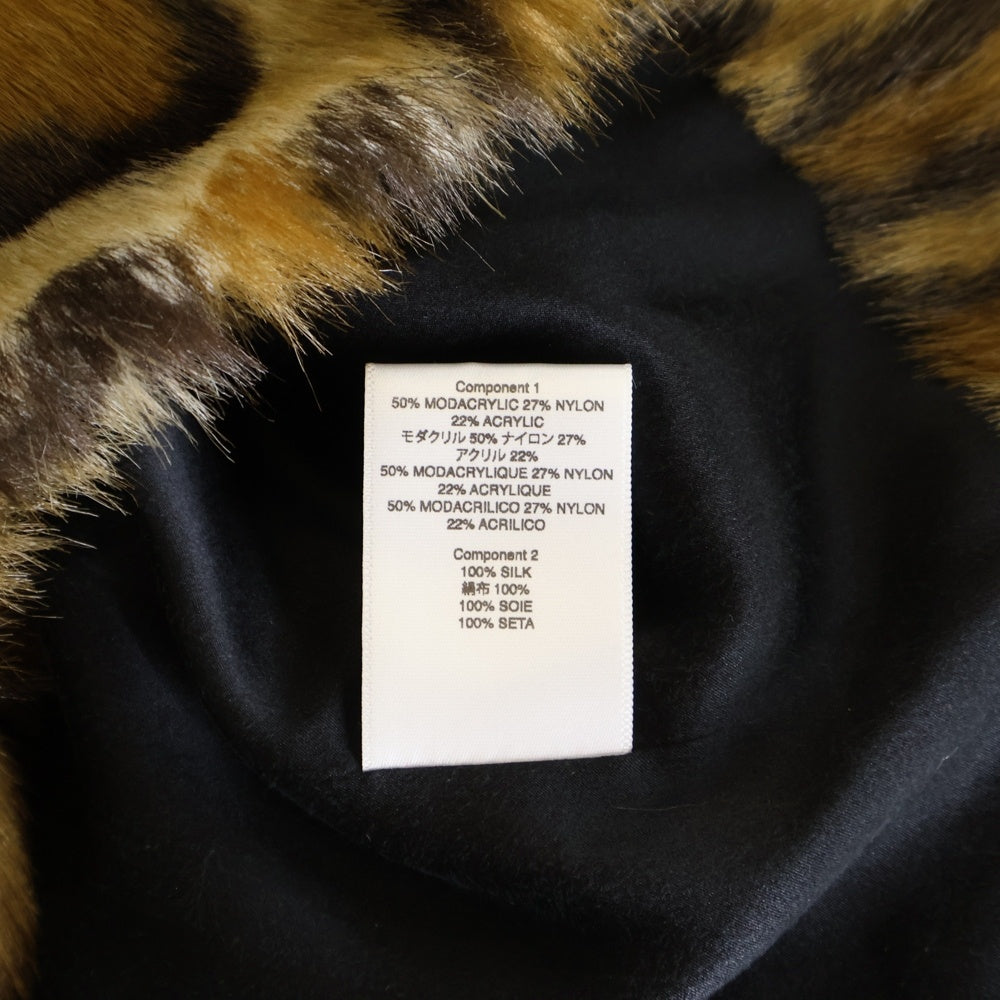 JUSTDON(ジャストドン) 19AW JUNGLE SHIRT JACKET ジャングルシャツジャケット フェイクファー レオパード柄ジャケット ブラウン