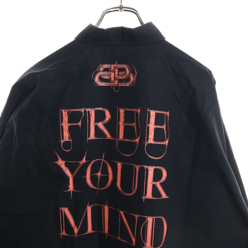 BALENCIAGA(バレンシアガ) 20AW Free Your Mind オーバーサイズ長袖シャツ ブラック 642309 TYB18