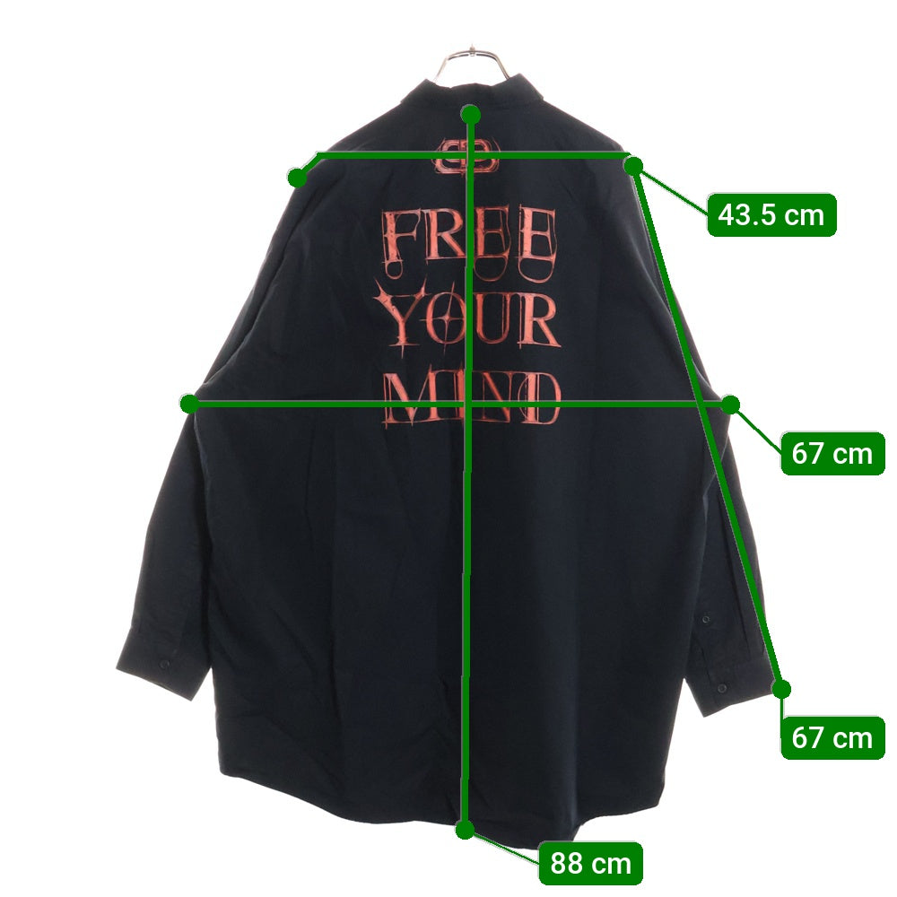 BALENCIAGA(バレンシアガ) 20AW Free Your Mind オーバーサイズ長袖シャツ ブラック 642309 TYB18