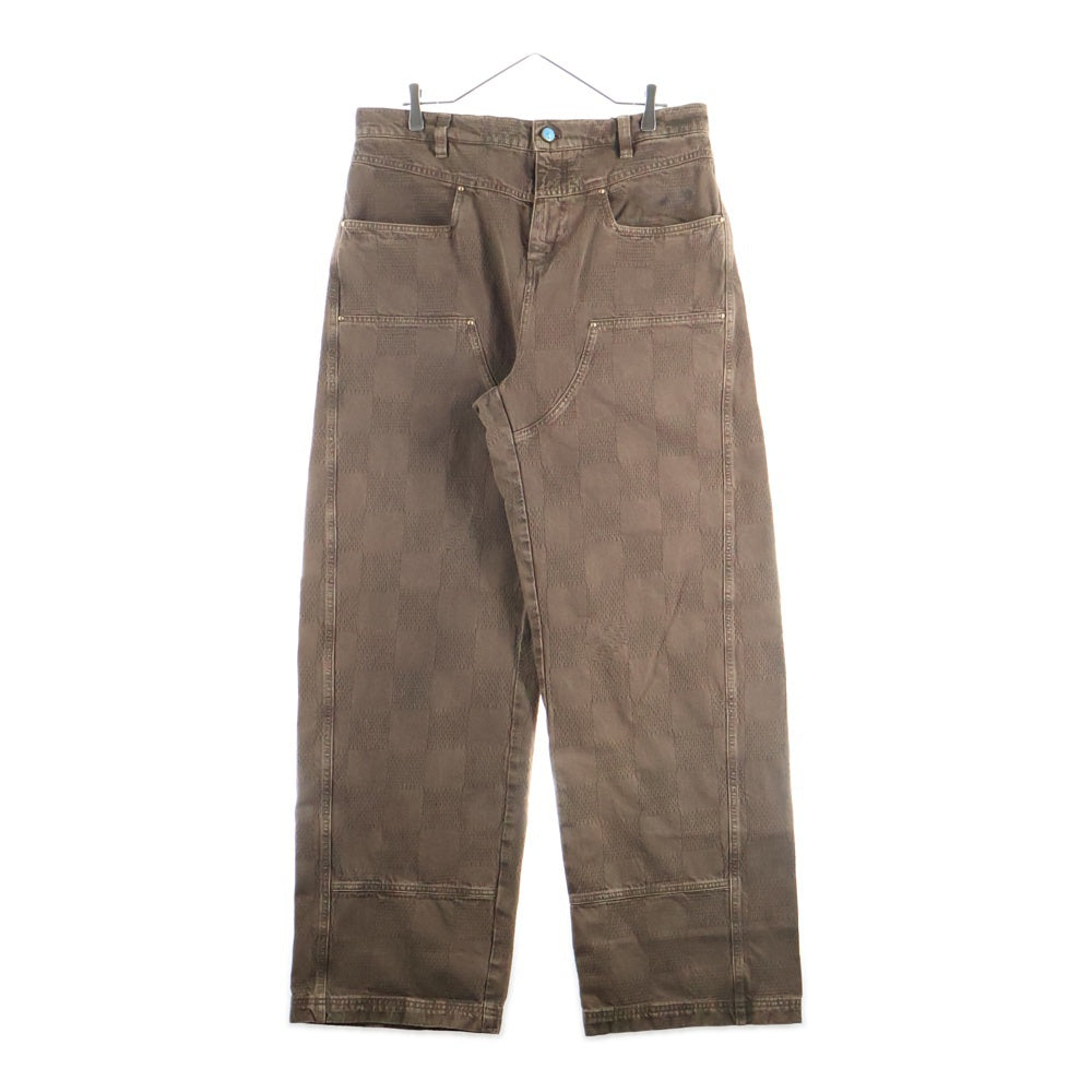 LOUIS VUITTON(ルイヴィトン) 24AW ダミエワークデニムパンツ ダブルニー ペインターパンツ ブラウン RM242M MKB HRD82W