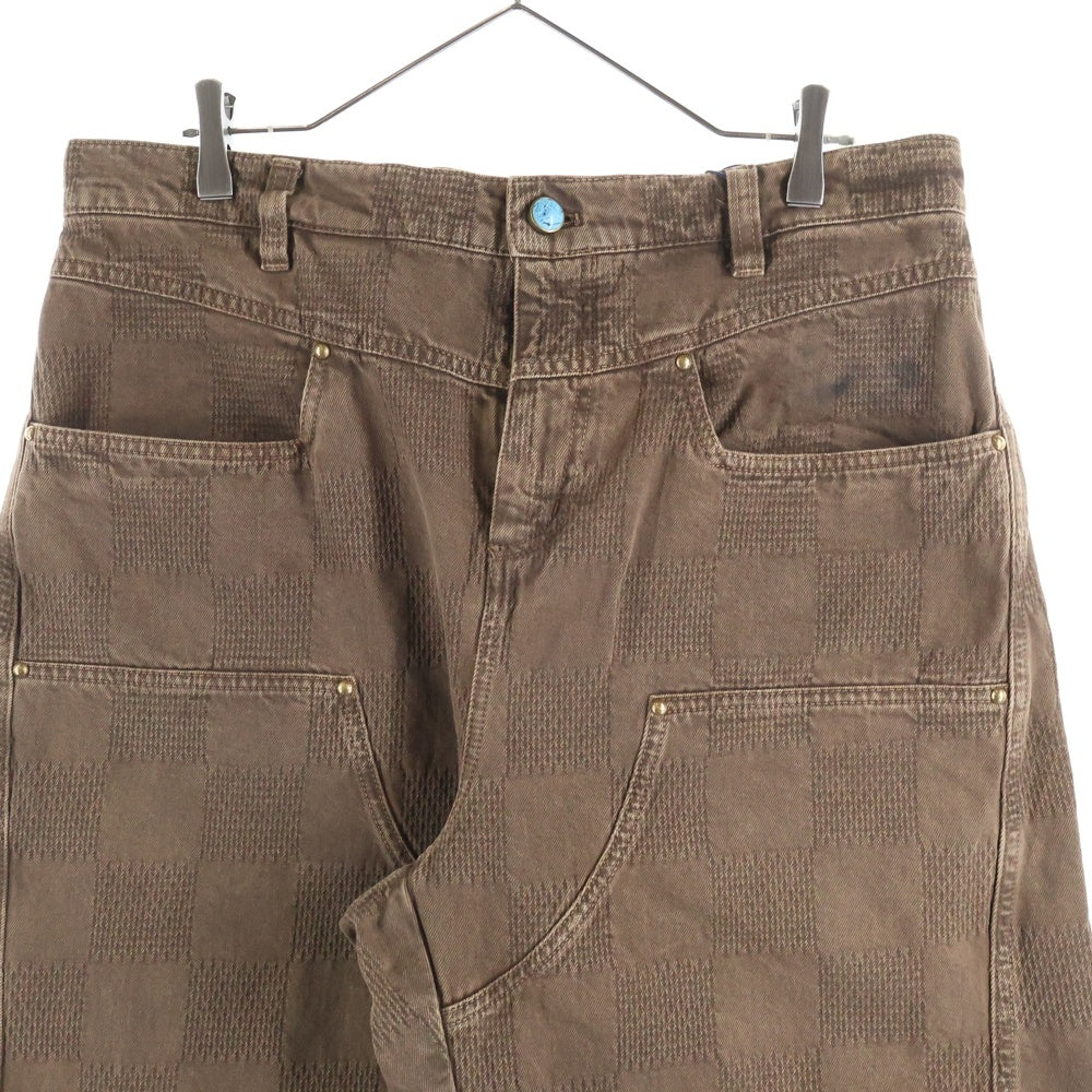 LOUIS VUITTON(ルイヴィトン) 24AW ダミエワークデニムパンツ ダブルニー ペインターパンツ ブラウン RM242M MKB HRD82W