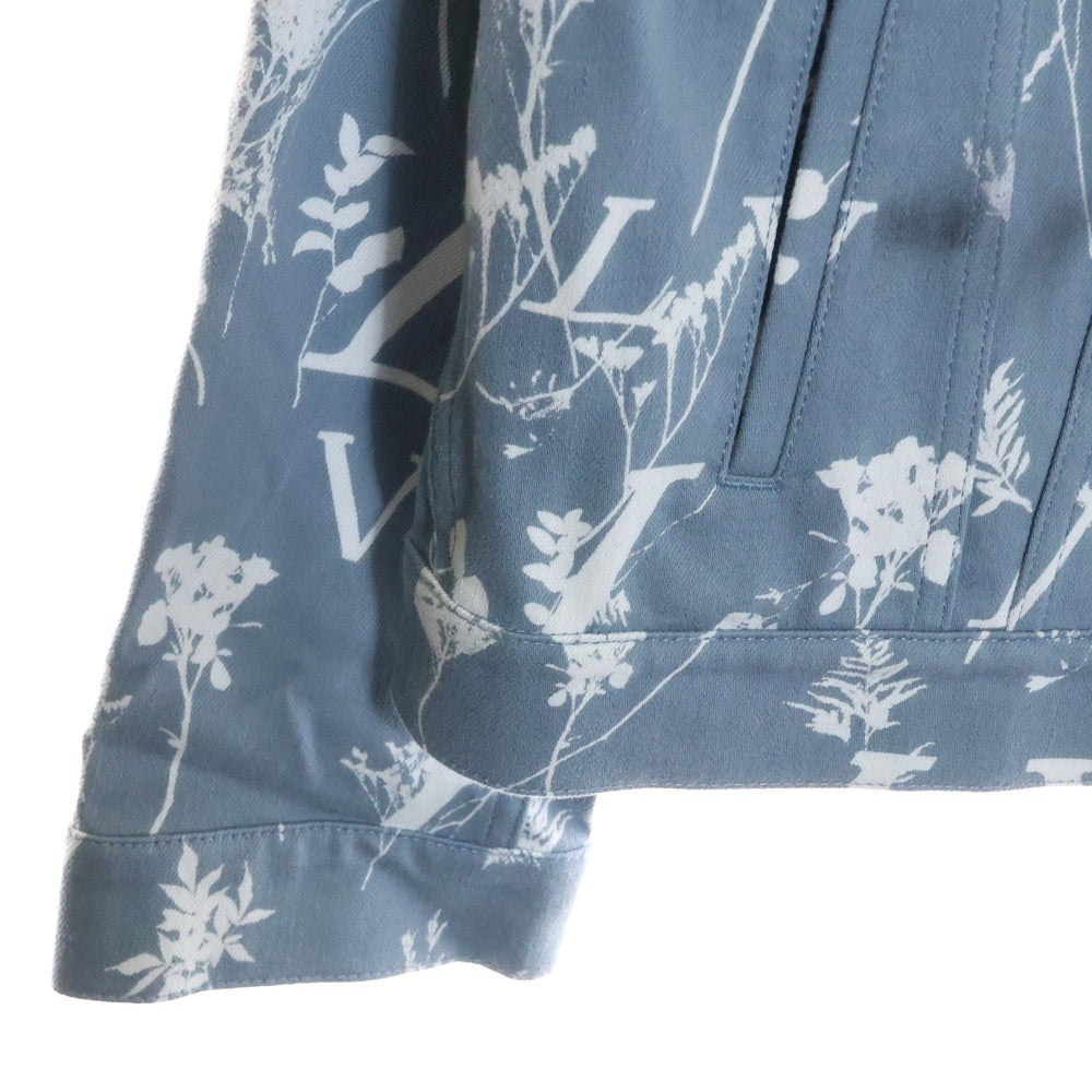 LOUIS VUITTON(ルイヴィトン) 22AW LV リーフ総柄 デニムジャケット ライトブルー RM222Q NF1 HNA59W
