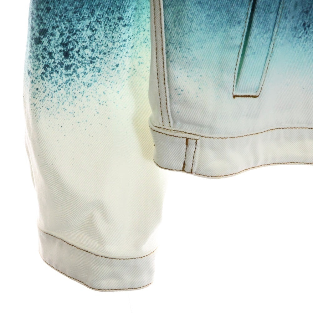 LOUIS VUITTON(ルイヴィトン) 23SS スプレーモノグラムデニムトラッカージャケット RM231M U14 HOA10W ホワイト/ブルー