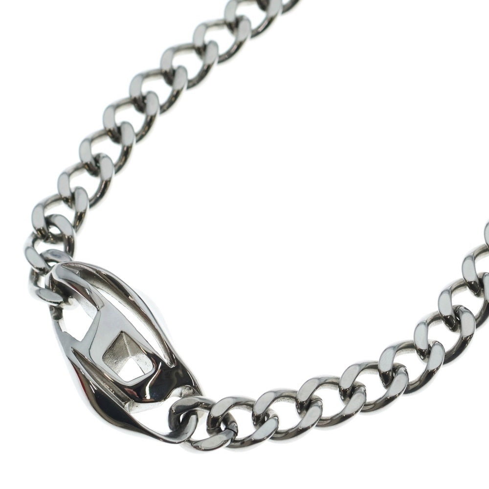 DIESEL(ディーゼル) Dロゴ チェーン ネックレス スチール シルバー