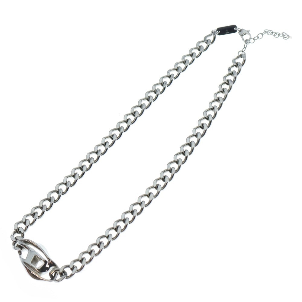 DIESEL(ディーゼル) Dロゴ チェーン ネックレス スチール シルバー
