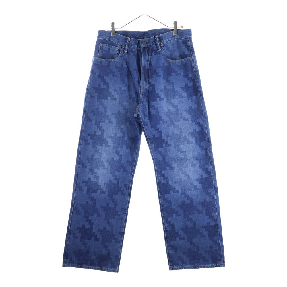 GAP(ギャップ) ルーズフィット バギージーンズ 千鳥格子 インディゴ