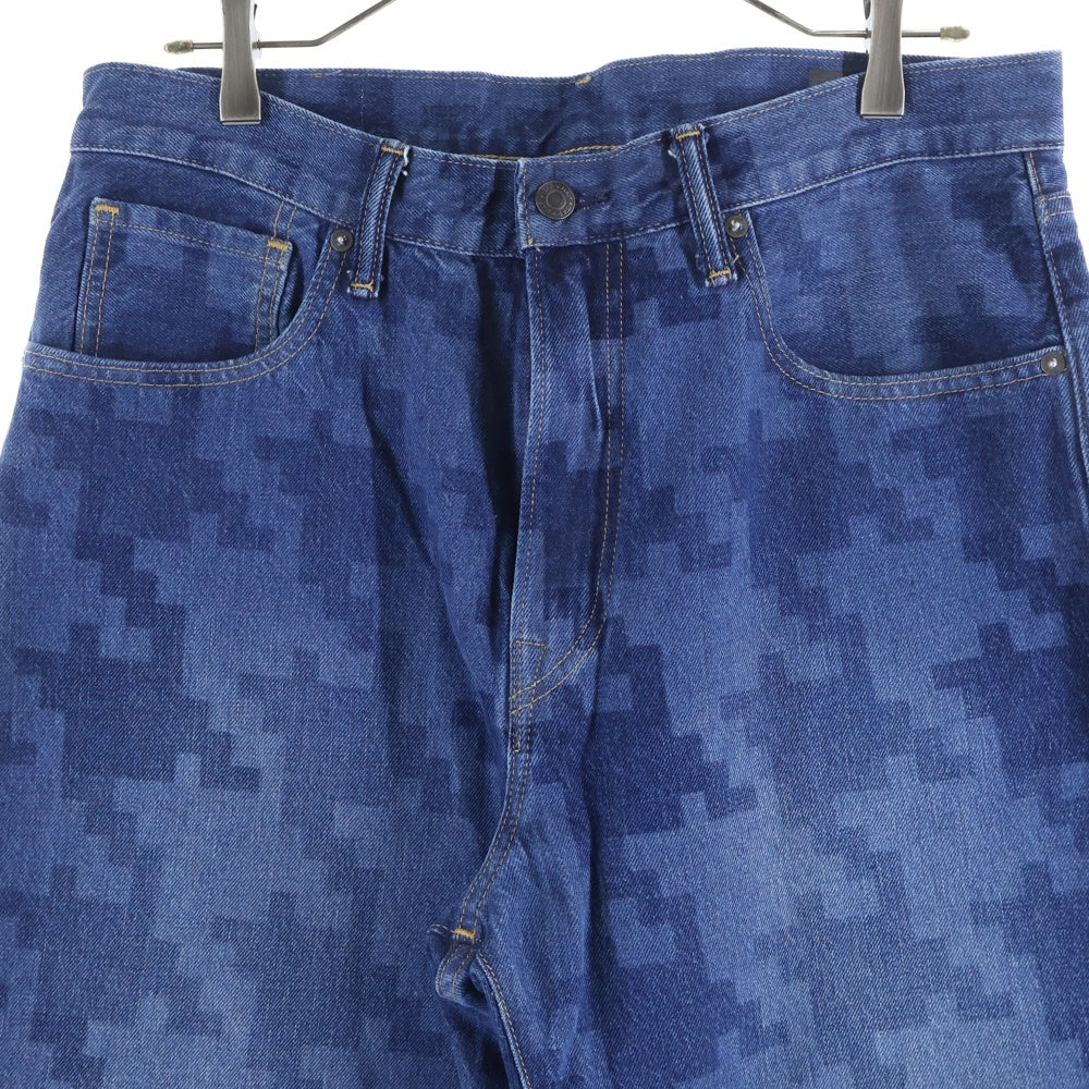 GAP(ギャップ) ルーズフィット バギージーンズ 千鳥格子 インディゴ