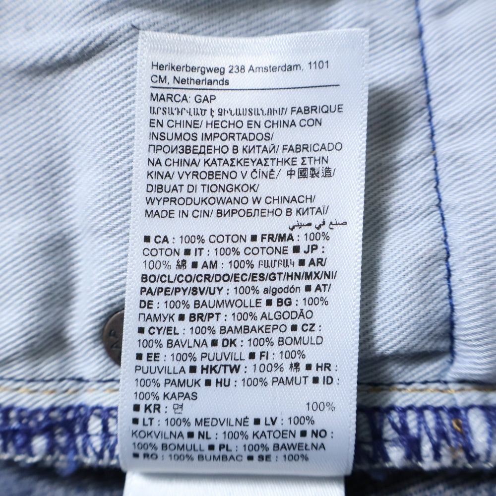 GAP(ギャップ) ルーズフィット バギージーンズ 千鳥格子 インディゴ