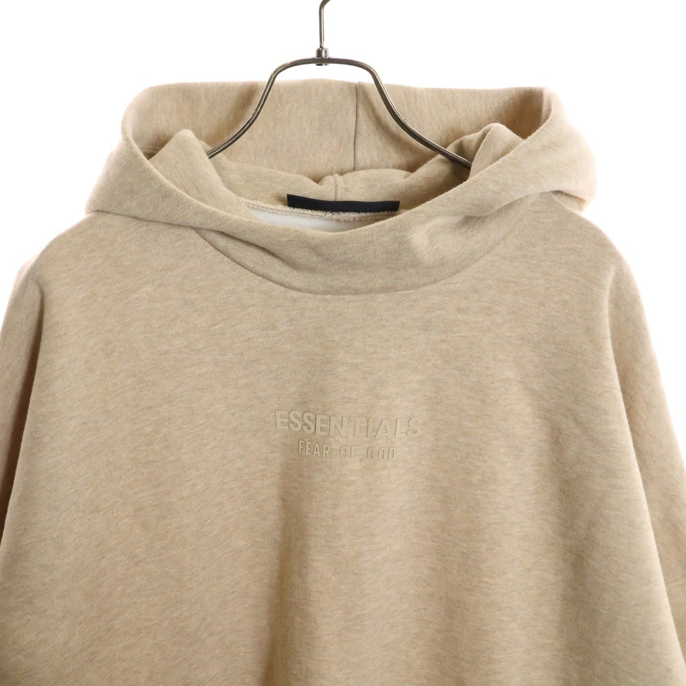 ESSENTIALS FEAR OF GOD(エッセンシャル フィアオブゴッド) プルオーバー パーカー ラバーロゴプリント ベージュ