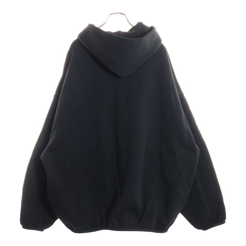 ESSENTIALS FEAR OF GOD(エッセンシャル フィアオブゴッド) プルオーバー パーカー ラバーブラックロゴ ブラック