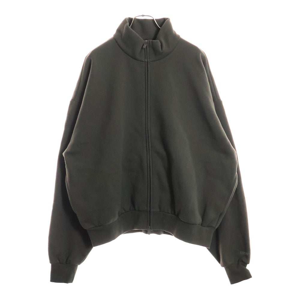 ESSENTIALS FEAR OF GOD(エッセンシャル フィアオブゴッド) ジップアップ トレーナー スウェット バック ラバーロゴ オリーブ