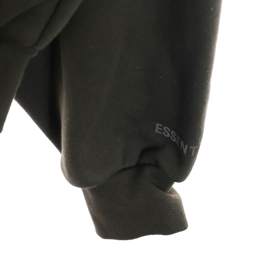 ESSENTIALS FEAR OF GOD(エッセンシャル フィアオブゴッド) ジップアップ トレーナー スウェット バック ラバーロゴ オリーブ