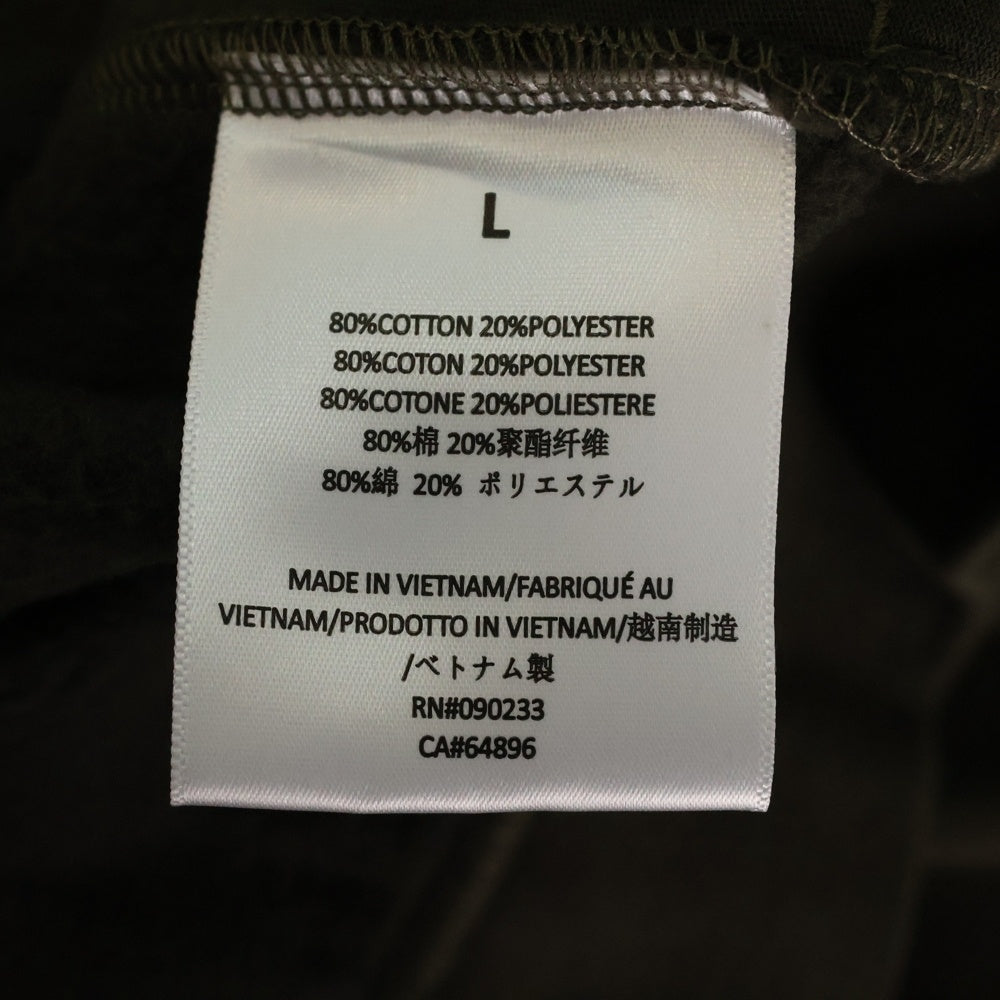 ESSENTIALS FEAR OF GOD(エッセンシャル フィアオブゴッド) ジップアップ トレーナー スウェット バック ラバーロゴ オリーブ