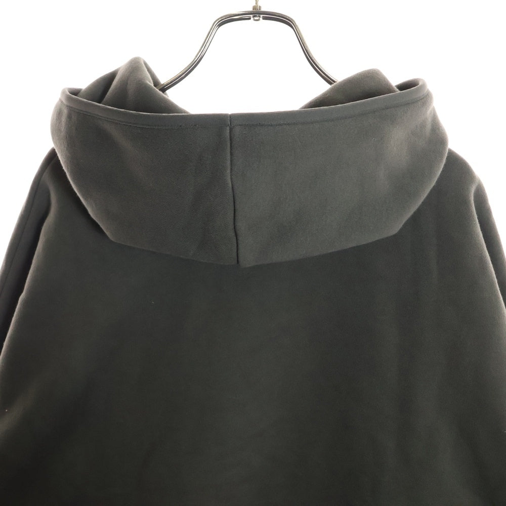 ESSENTIALS FEAR OF GOD(エッセンシャル フィアオブゴッド) プルオーバー パーカー ラバーブラックロゴ オリーブ