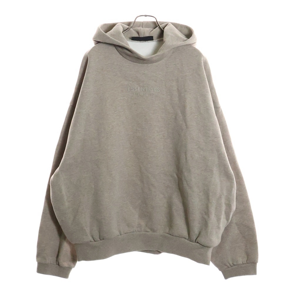 ESSENTIALS FEAR OF GOD(エッセンシャル フィアオブゴッド) プルオーバーパーカー ラバーロゴプリント ベージュ