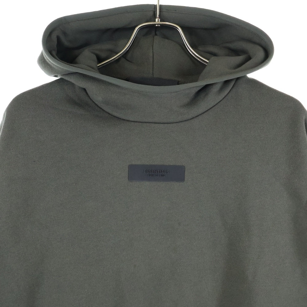 ESSENTIALS FEAR OF GOD(エッセンシャル フィアオブゴッド) ブラックロゴプリント プルオーバーパーカー オリーブ