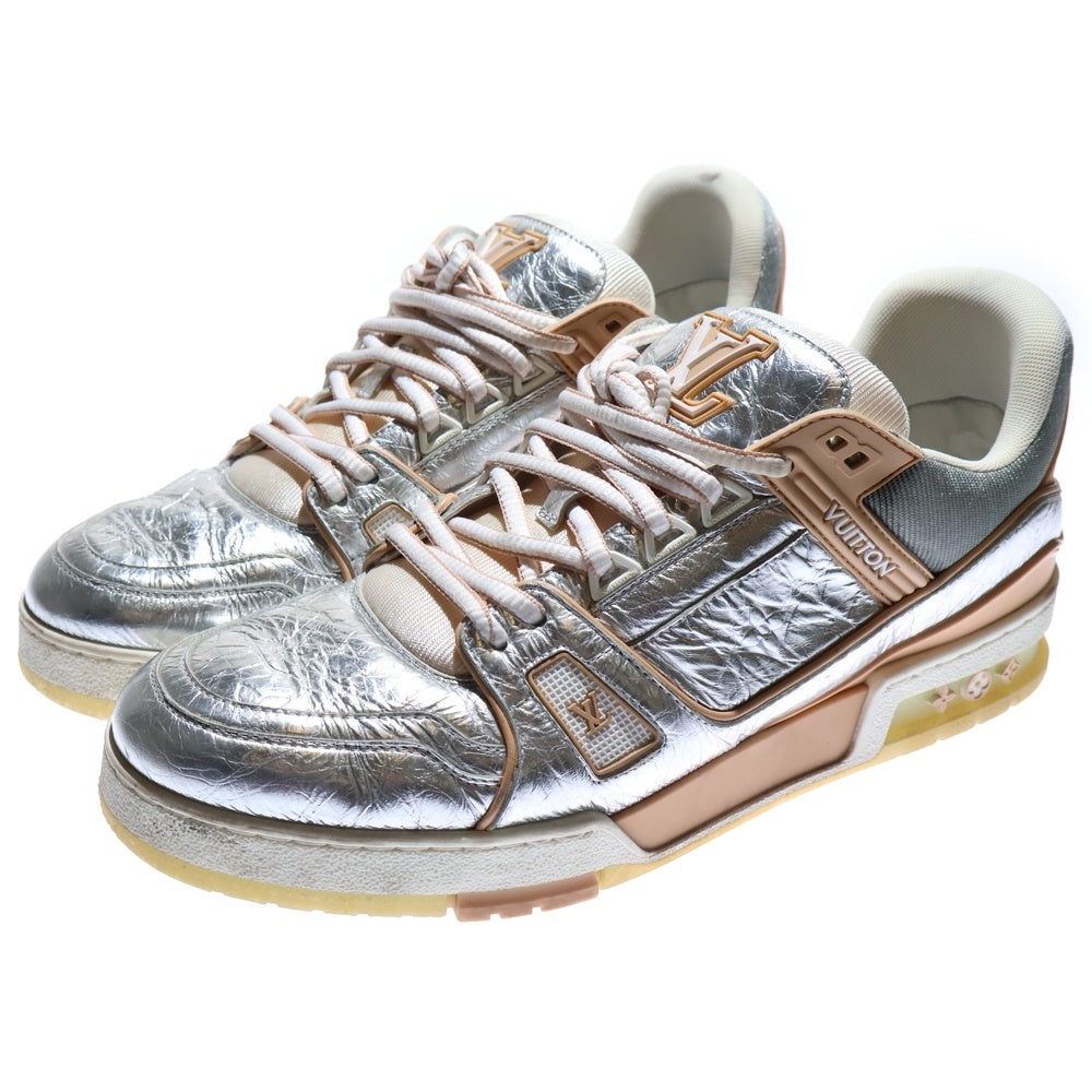 LOUIS VUITTON(ルイヴィトン) 22SS LVトレイナーライン メタリック ローカットスニーカー シルバー LD0251