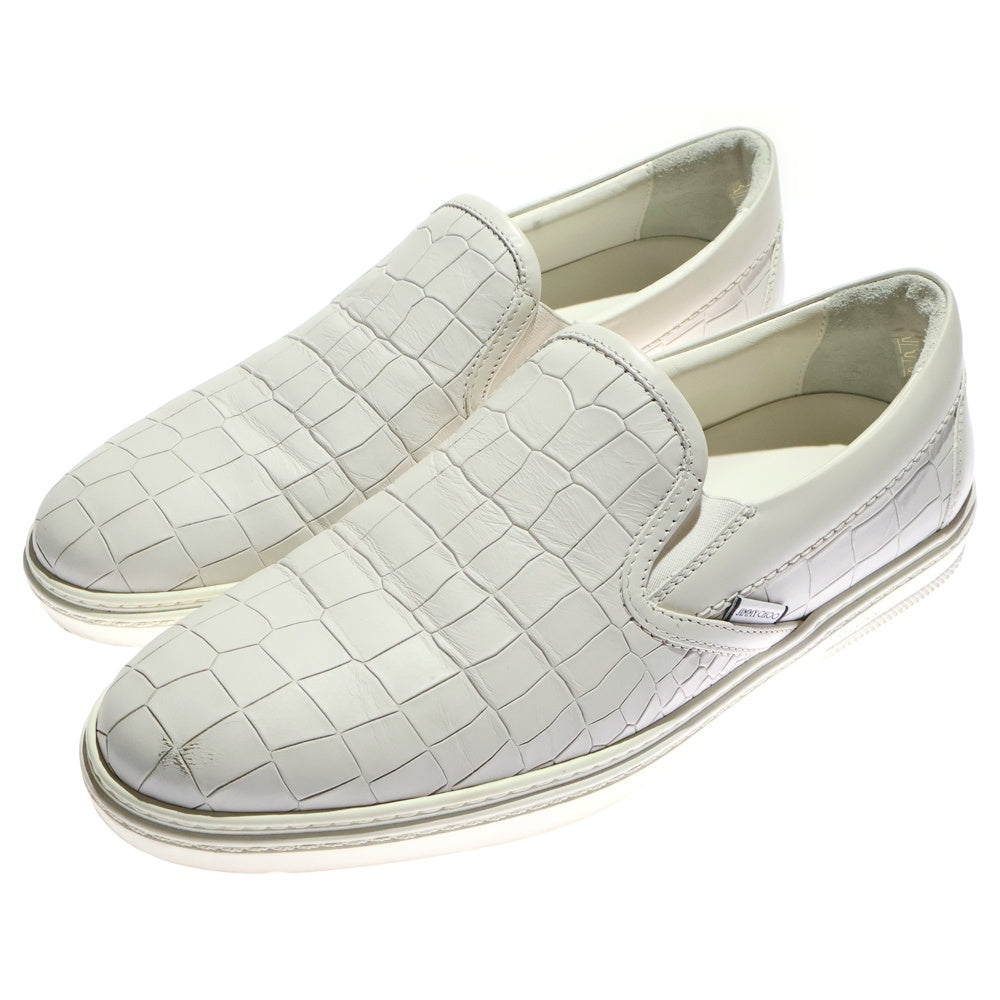 JIMMY CHOO(ジミーチュウ) クロコ型押し スリッポン ローカット