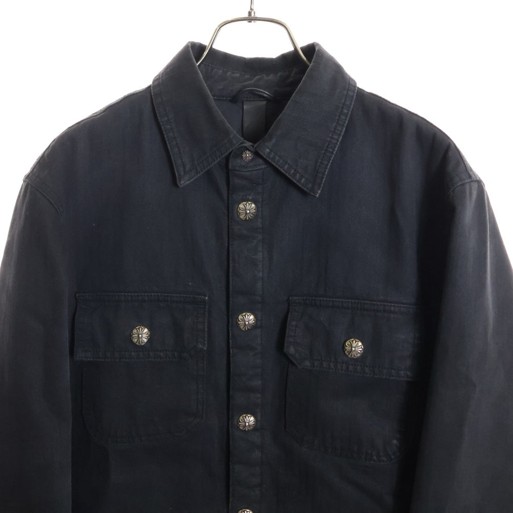 CHROME HEARTS(クロムハーツ) WORK DOG ワークドッグ クロスボールボタン 中綿デニムジャケット ブラック