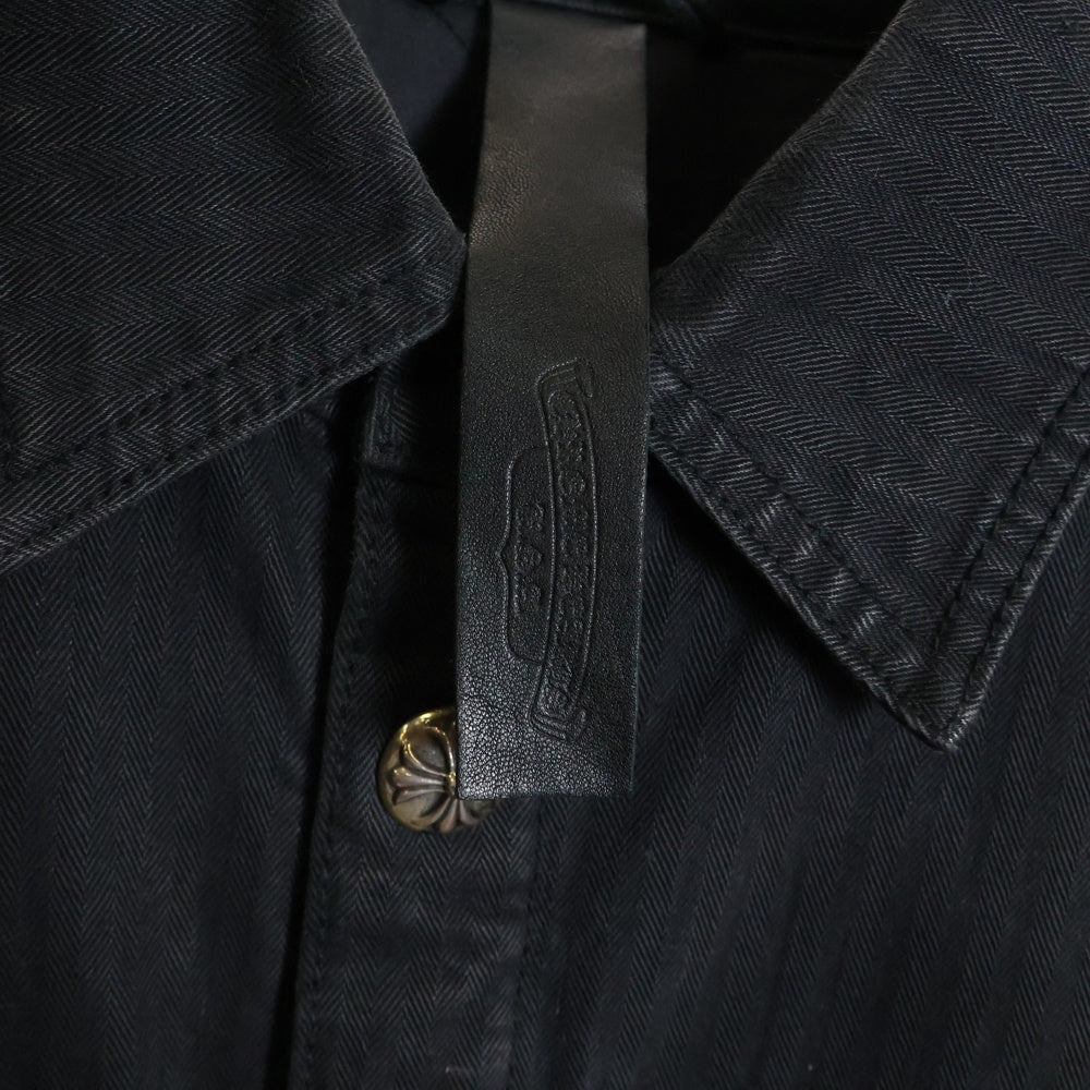 CHROME HEARTS(クロムハーツ) WORK DOG ワークドッグ クロスボールボタン 中綿デニムジャケット ブラック