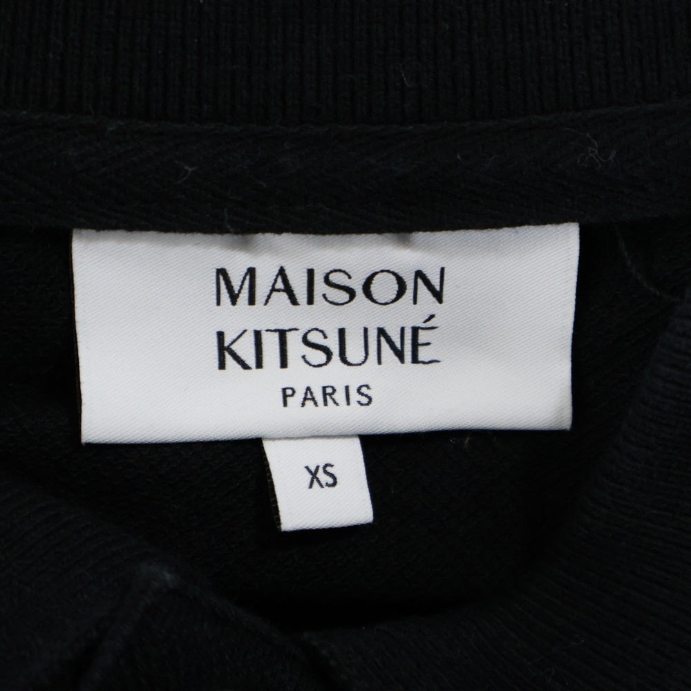 MAISON KITSUNE(メゾンキツネ) フォックスヘッドパッチ 半袖ポロシャツ ブラック LM00208KJ7002
