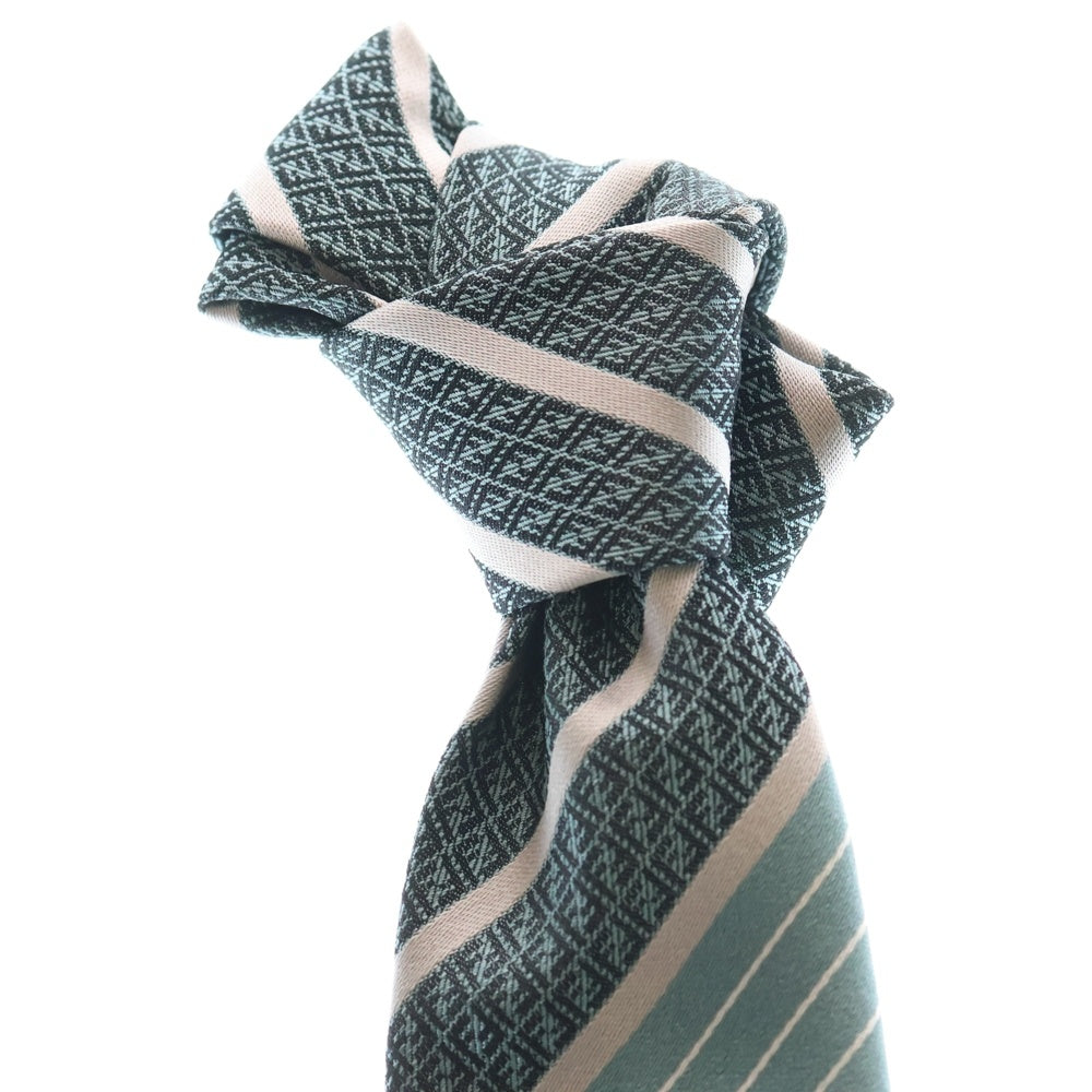 FENDI(フェンディ) ズッカ柄 シルク ネクタイ グリーン