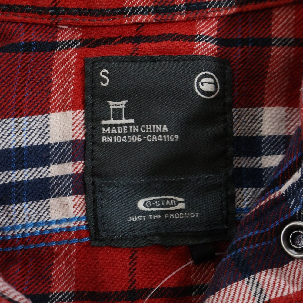G-STAR RAW(ジースターロウ) チェック柄 長袖シャツ レッド