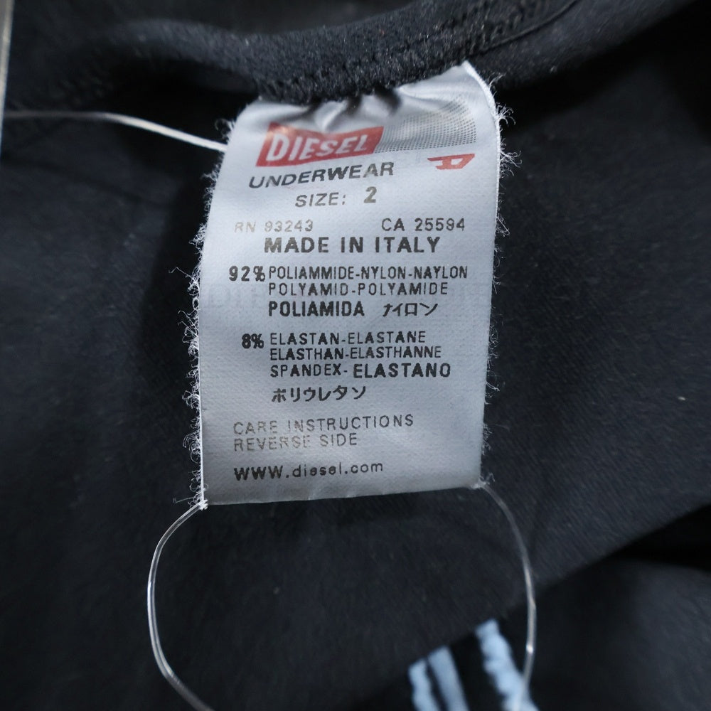 DIESEL(ディーゼル) サイドライン ノースリーブ ショート丈 タンクトップ レディース ブラック