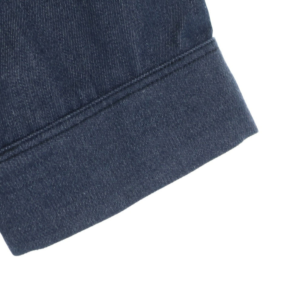 G-STAR RAW(ジースターロウ) メタルロゴ デニム切り替え 七分丈Tシャツ インディゴ レディース