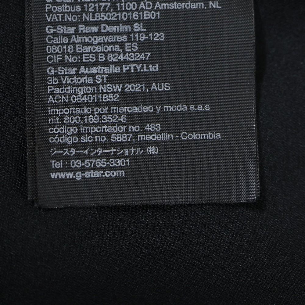 G-STAR RAW(ジースターロウ) メタルロゴ デニム切り替え 七分丈Tシャツ インディゴ レディース