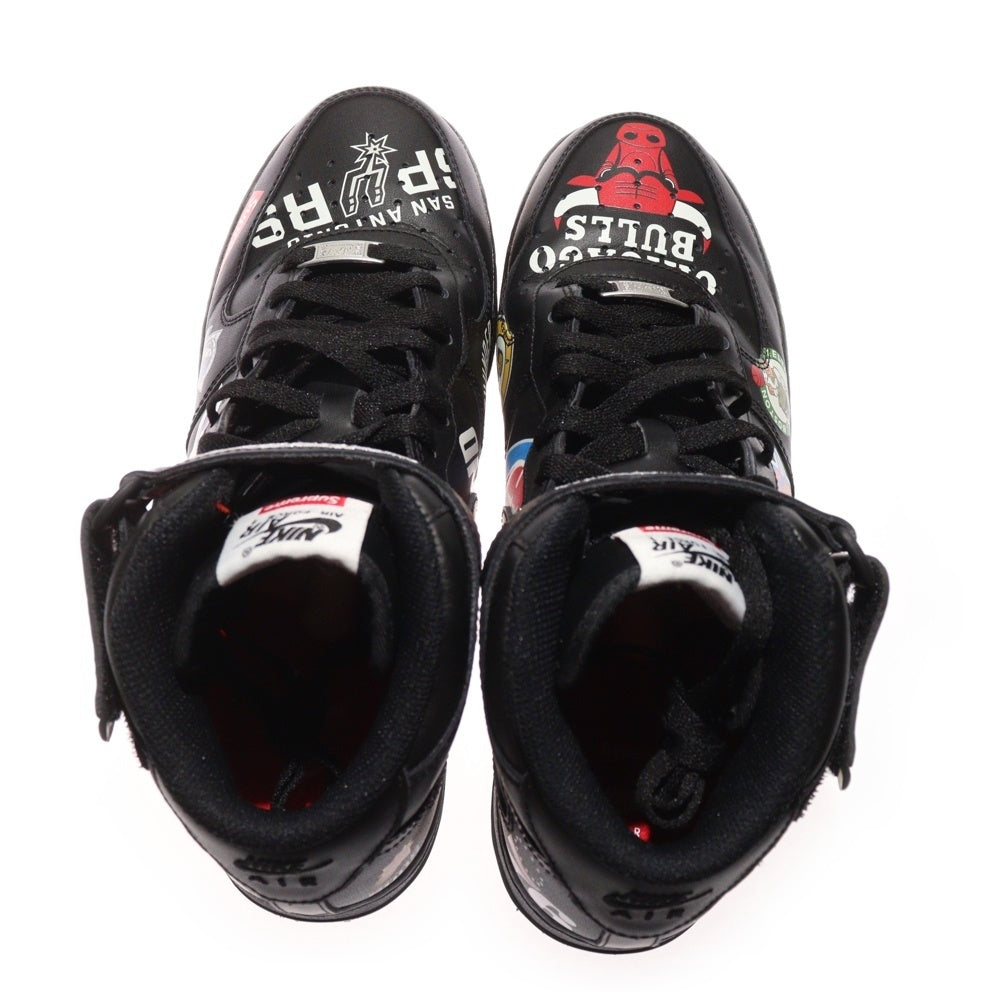 NIKE(ナイキ) × SUPREME AIR FORCE 1 MID NBA TEAM シュプリーム エアフォース1 ミッド NBAチーム ミッドカットスニーカー ブラック US9.5/27.5cm AQ8017-001