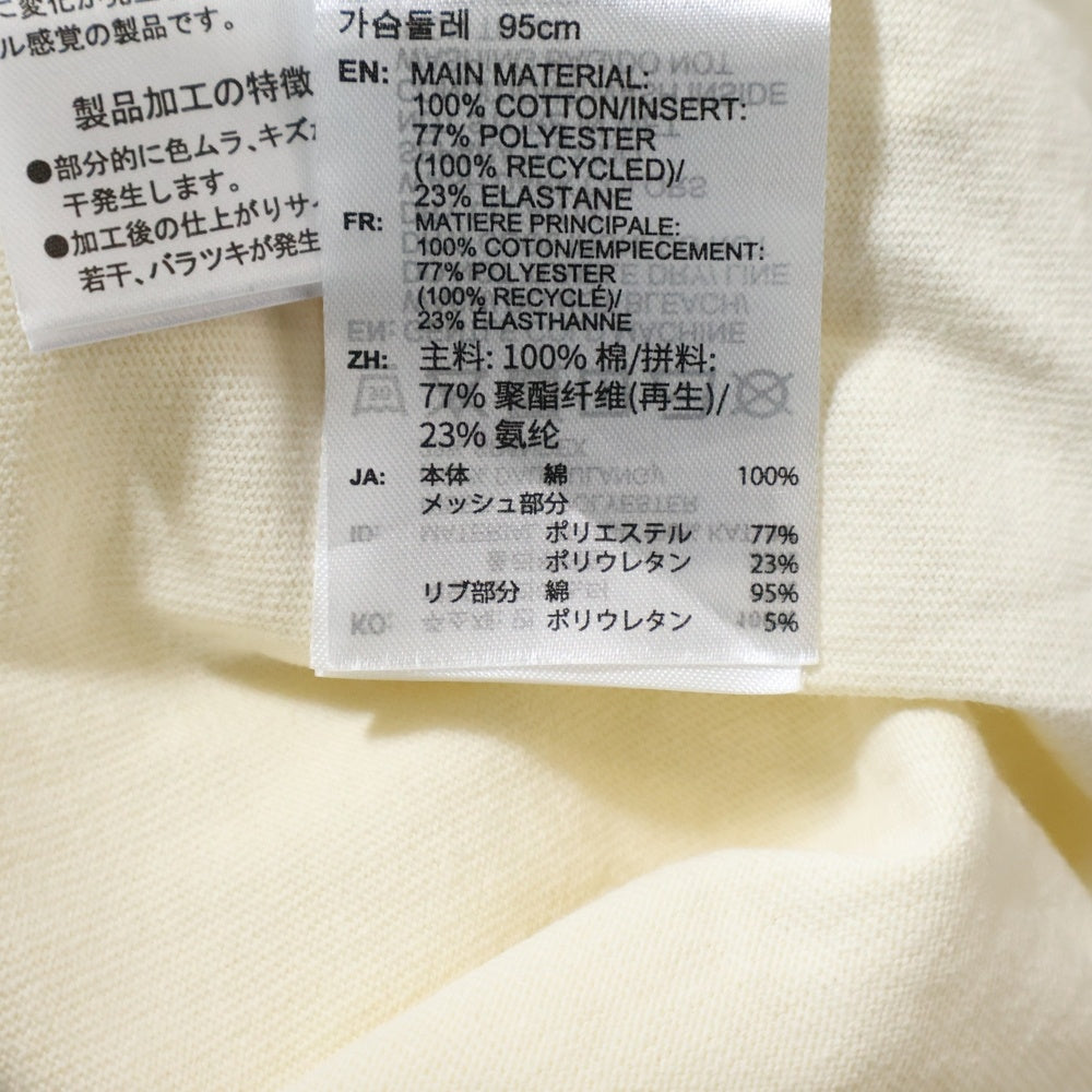 THUG CLUB(サグクラブ) ×adidas TEAMGEIST LONG SLEEVE T-SHIRT フロントロゴ刺繍 クルーネック 長袖Tシャツ アイボリー KC2198