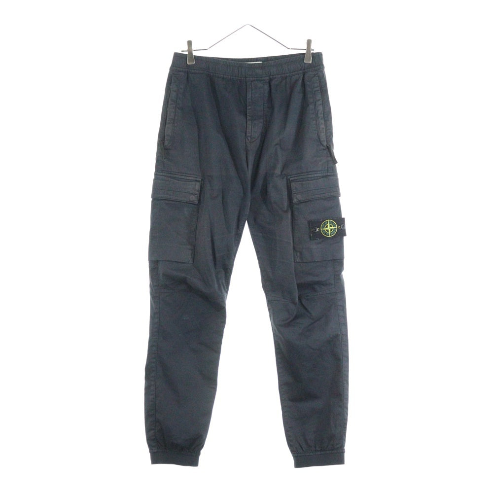 STONE ISLAND(ストーンアイランド) サイドロゴワッペン付 コットン カーゴパンツ ブラック 771531314