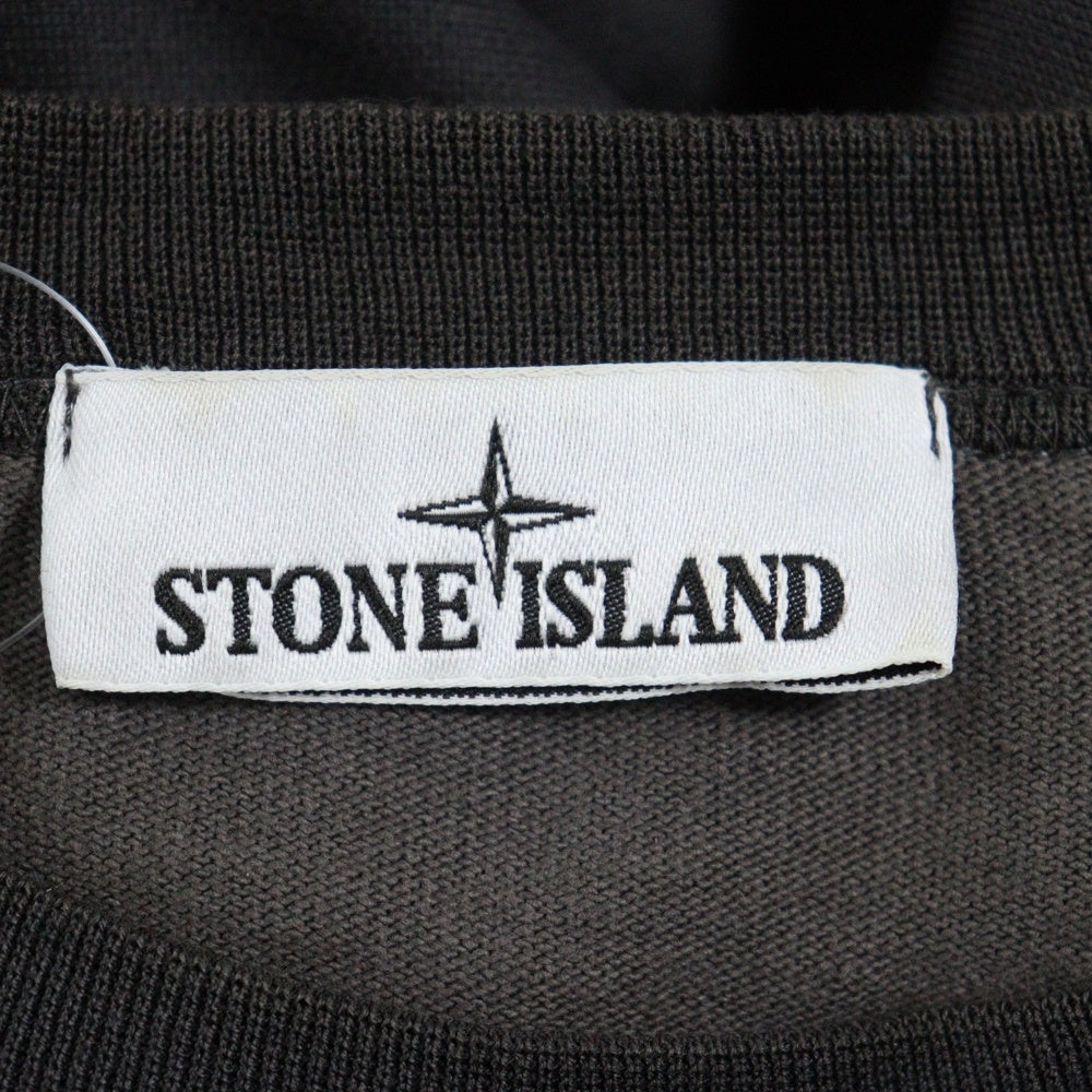 STONE ISLAND(ストーンアイランド) 袖ロゴワッペン付き クルーネック 長袖スウェット トレーナー グレー 801565677