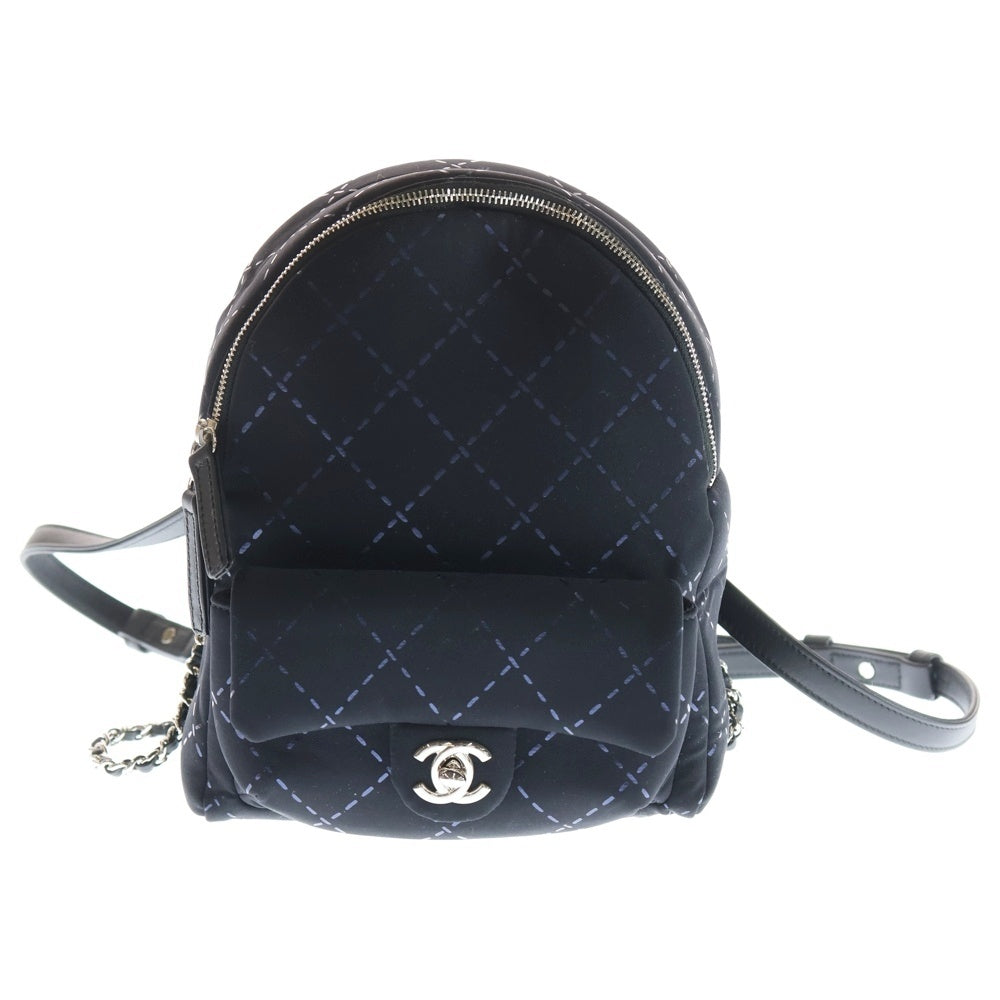 CHANEL(シャネル) ココマーク ナイロン ミニ リュック ブラック/ネイビー 28番台 レディース