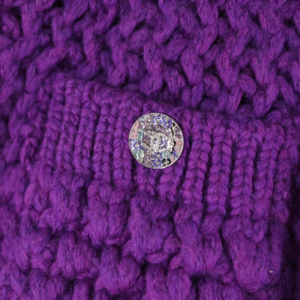 CHANEL(シャネル) ココマークボタン ウール ニット ハーフパンツ パープル P72880K10476 レディース