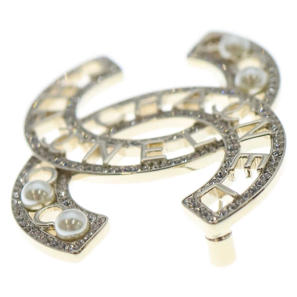 CHANEL(シャネル) ココマーク パール レゴ ブローチ ブラック/シルバー AB4879