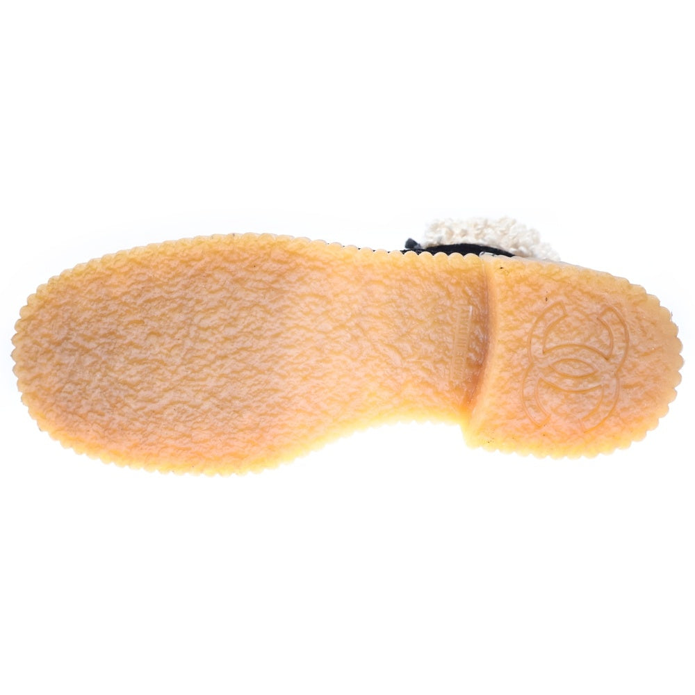 CHANEL(シャネル) ココマーク ボア切替 パテント レディース ブーツ ブラック/ベージュ G36536