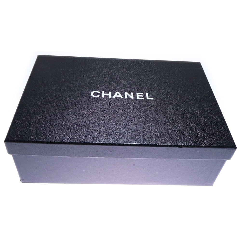 CHANEL(シャネル) ココマーク ワッペンロゴ スエードレザー シャギーニット レースアップ ローカットシューズ スニーカー ホワイト/アイボリー レディース G35202