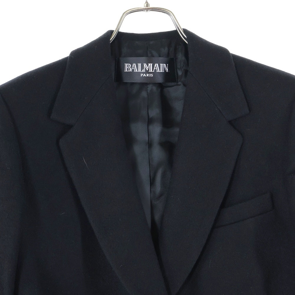 BALMAIN(バルマン) カシミヤ ロングコート レディース ブラック