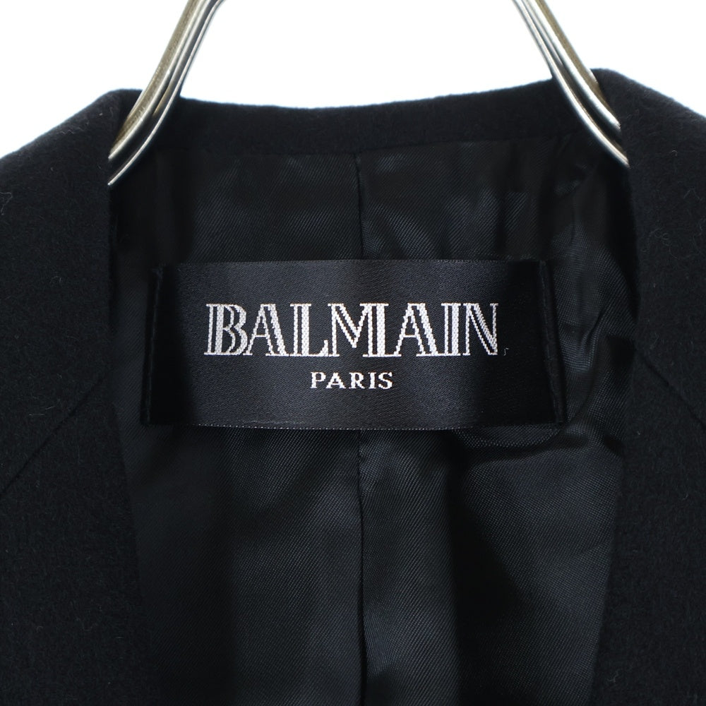 BALMAIN(バルマン) カシミヤ ロングコート レディース ブラック