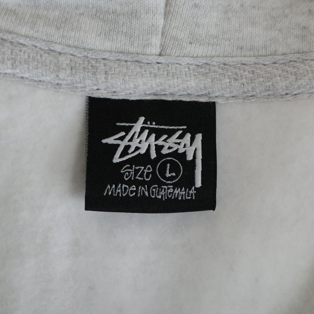 STUSSY(ステューシー) World Tour ワールドツアーロゴ バックプリント ジップアップパーカー フーディー グレー