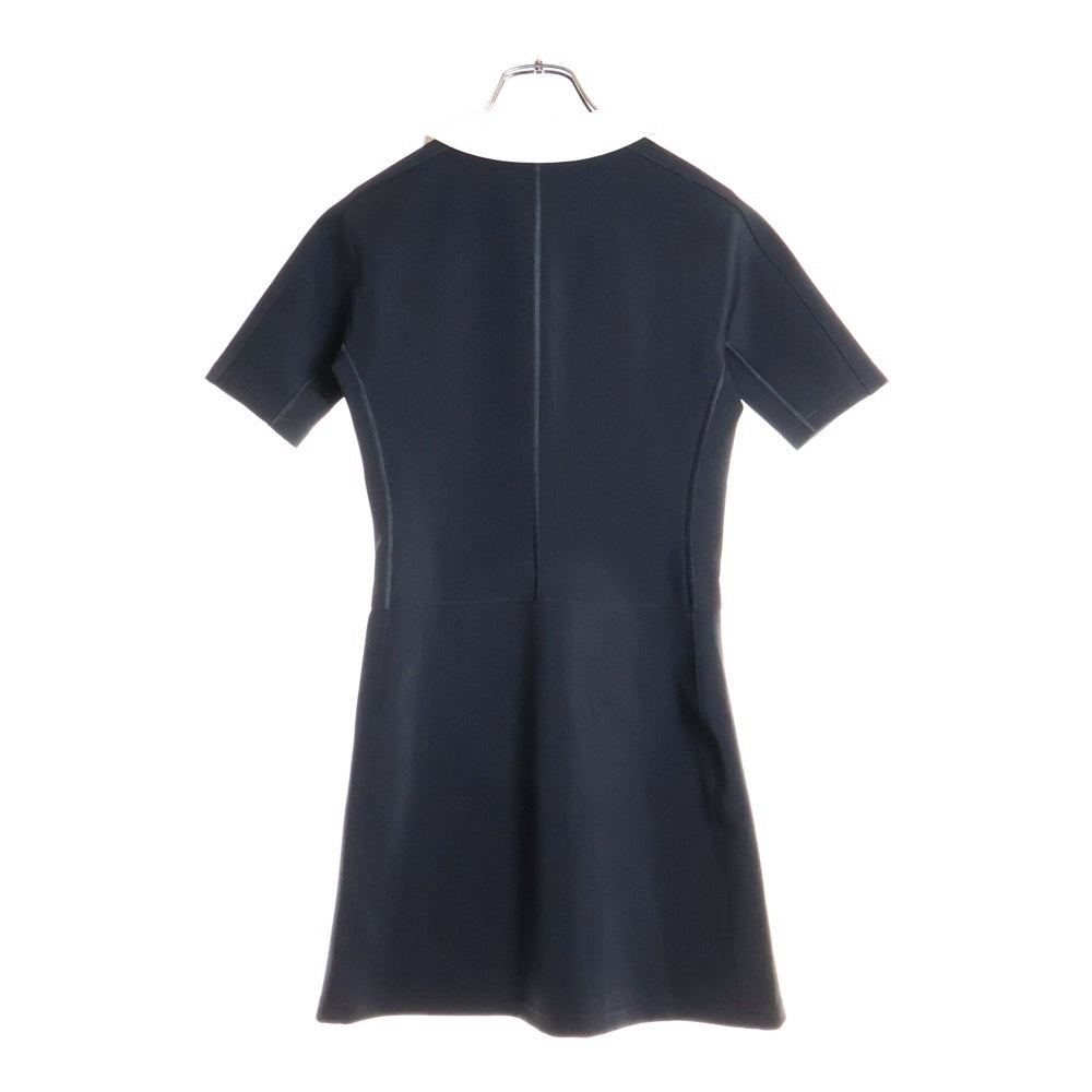 LOUIS VUITTON(ルイヴィトン) 24SS テクニカルジャージーピーターパンカラードレス 半袖ワンピース ブラック レディース RW241WW G72 FQDR45